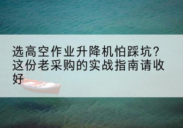 临沂高空作业升降机厂家推荐-选高空作业升降机怕踩坑？这份老采购的实战指南请收好